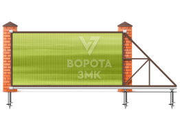 Откатные ворота механические 4500×1900 4,5 метра ЗМК-7898