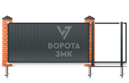 Сдвижные ворота 2200×3200 для дачи ЗМК-7316